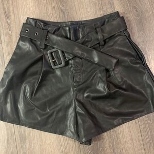 DO+BE Size S Black Pleather Shorts